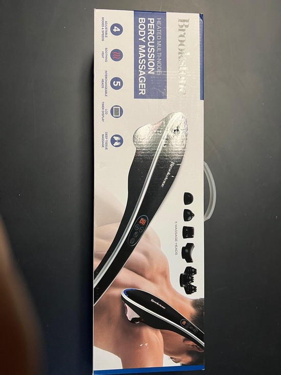 Brookstone Other - Brookstone Black and White Heated Percussion Body Massager